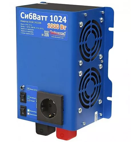 Купить СибВатт 1024 инвертор, преобразователь напряжения DC/AC, 24В/220В, 1000Вт в Ульяновске от производителя - фото №4